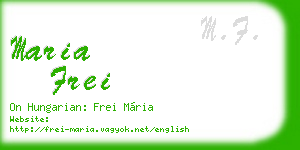 maria frei business card