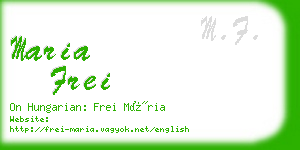 maria frei business card